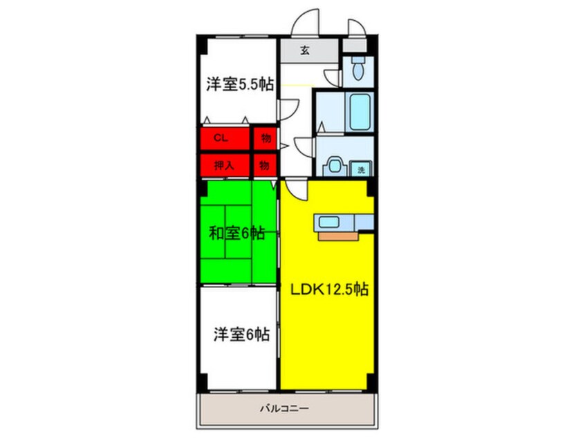 間取図 日恵ハイツＥ棟