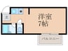 イーストレジデンス永和 1Rの間取り
