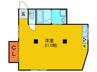 イーストレジデンス永和 1Rの間取り