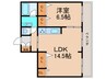 オ－テビル 1LDKの間取り
