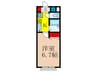 カ－サリビヴェ－レ 1Kの間取り