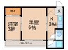 さつき マンション 2Kの間取り