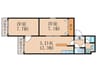リアライズ小山西御所 2LDKの間取り