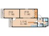 リアライズ小山西御所 2LDKの間取り
