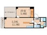 リアライズ小山西御所 1LDKの間取り