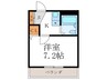 アーバン五条 1Kの間取り