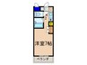 エスポワ－ル 1Kの間取り