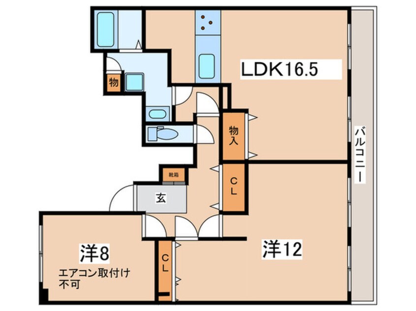 間取図 ファミリ－コ－ポ阿倍野