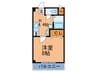 ロイヤルコート 1Kの間取り