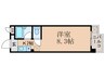プルミエール勧修寺 1Kの間取り
