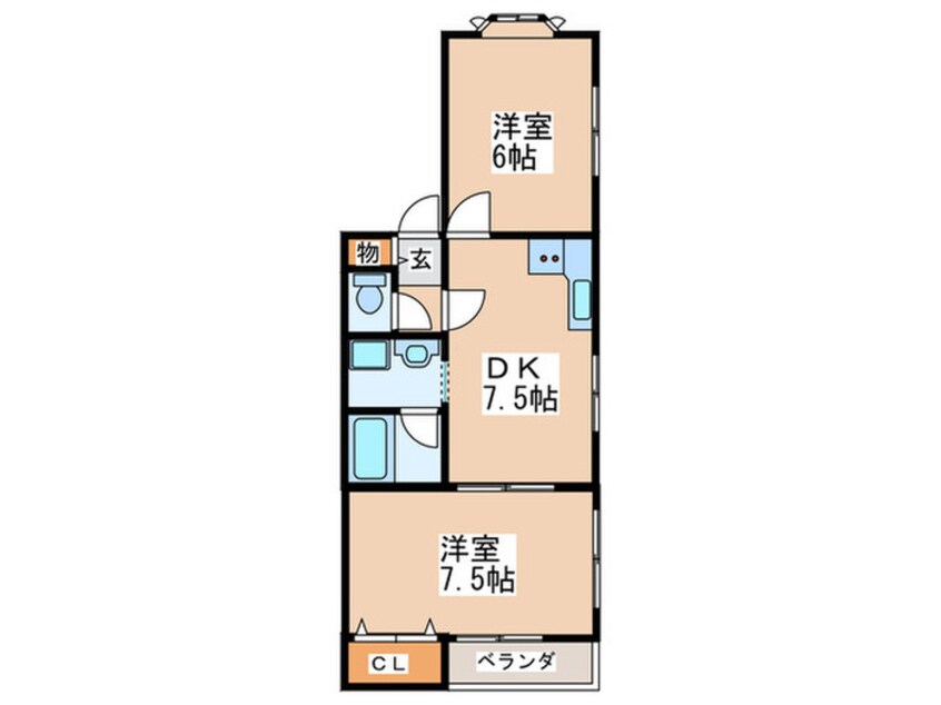 間取図 プラスパ平尾