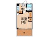 岩北ハイツ 1Kの間取り
