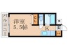 クレ－ル桃山 1Kの間取り