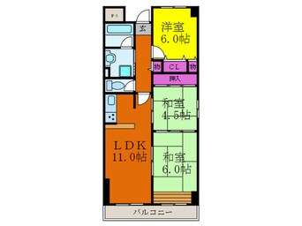 間取図 リバーサイド千里丘