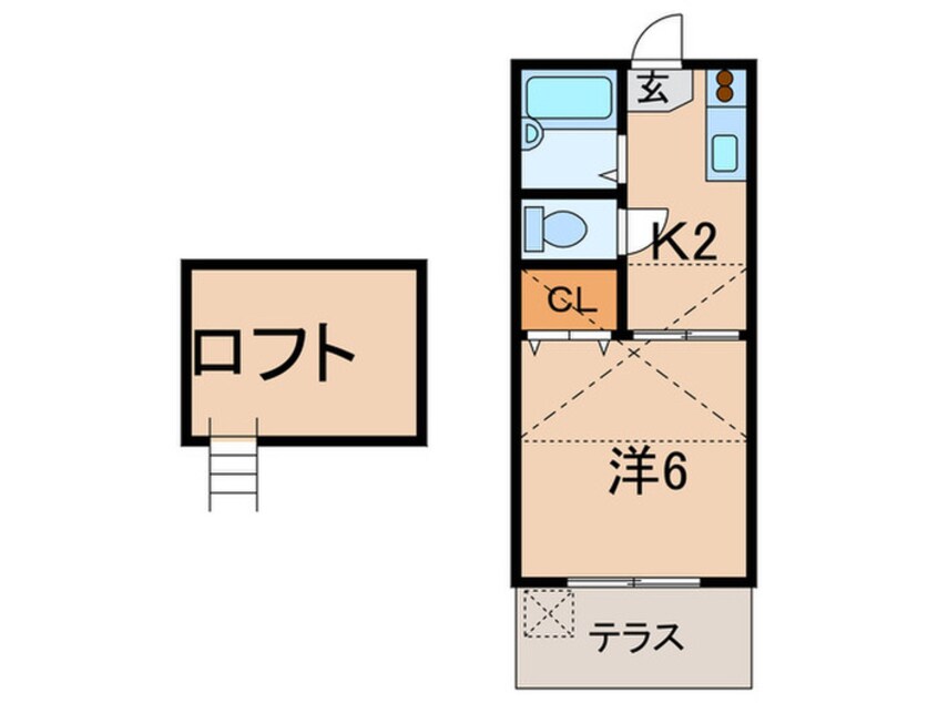 間取図 ロ－リエ霞ヶ丘