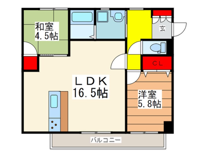 間取図 グロースハイツ新石切Ⅳ