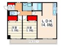 グロースハイツ新石切Ⅳの間取図