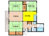公社清和台住宅21号棟(406) 4DKの間取り