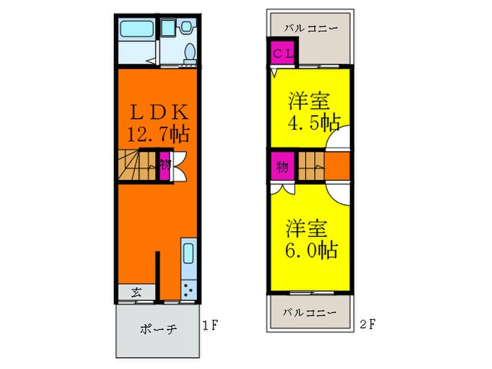 間取り図 レヴフォーム鳥飼野々