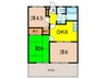 バ－ドヒル Ⅰ 3DKの間取り