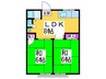 ボナール小阪 2LDKの間取り