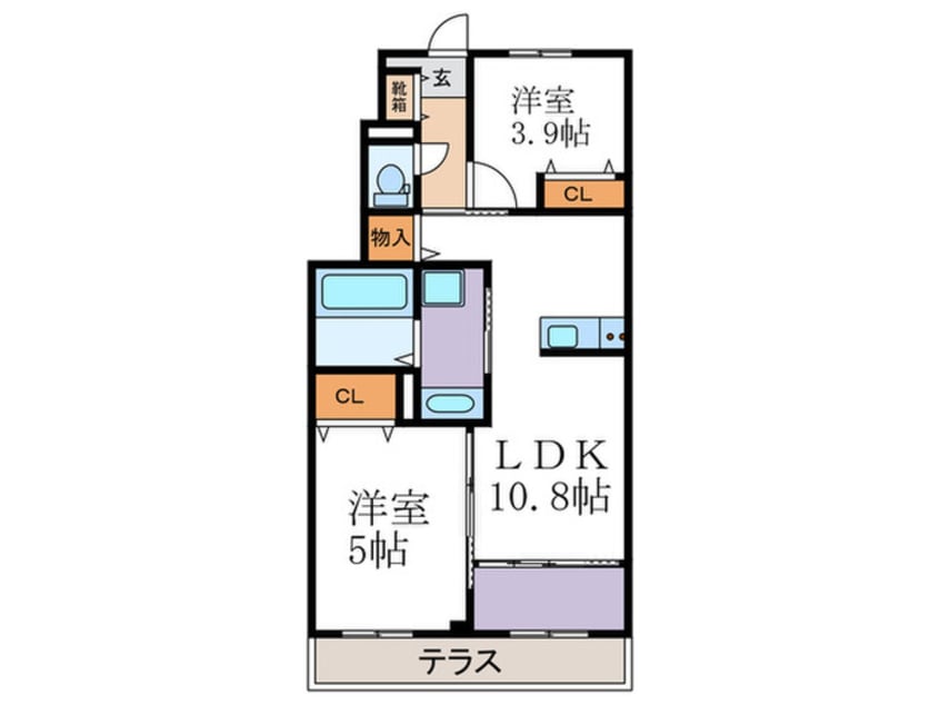 間取図 ディモーラ山崎