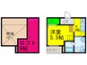 デュナメス深井 1Kの間取り