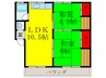 渋谷ハイツ 2LDKの間取り