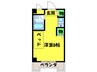 ベルネージュ峯尾 1Rの間取り