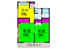 マンション光 2DKの間取り