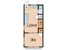 下川マンション 1LDKの間取り