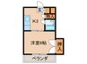 エンプレス南塚口 1Kの間取り