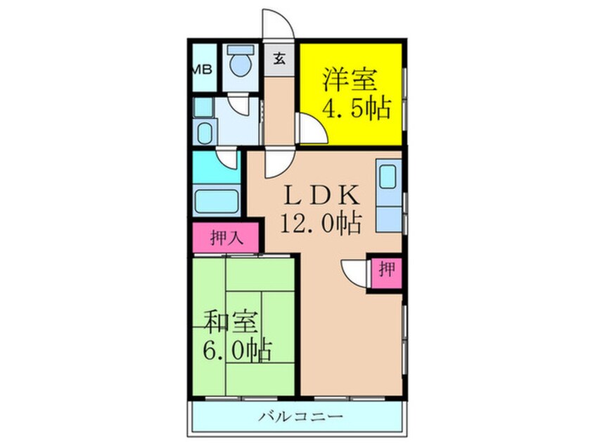 間取図 シャト－豊里