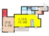 ハイム　ミニョン西中条 1LDKの間取り