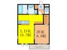 ハイム　ミニョン西中条 1LDKの間取り