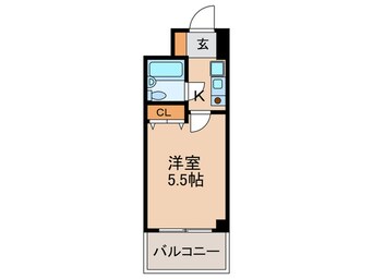 間取図 エスリ－ド北梅田第２(705)