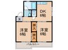 高塚コーポラス 2DKの間取り