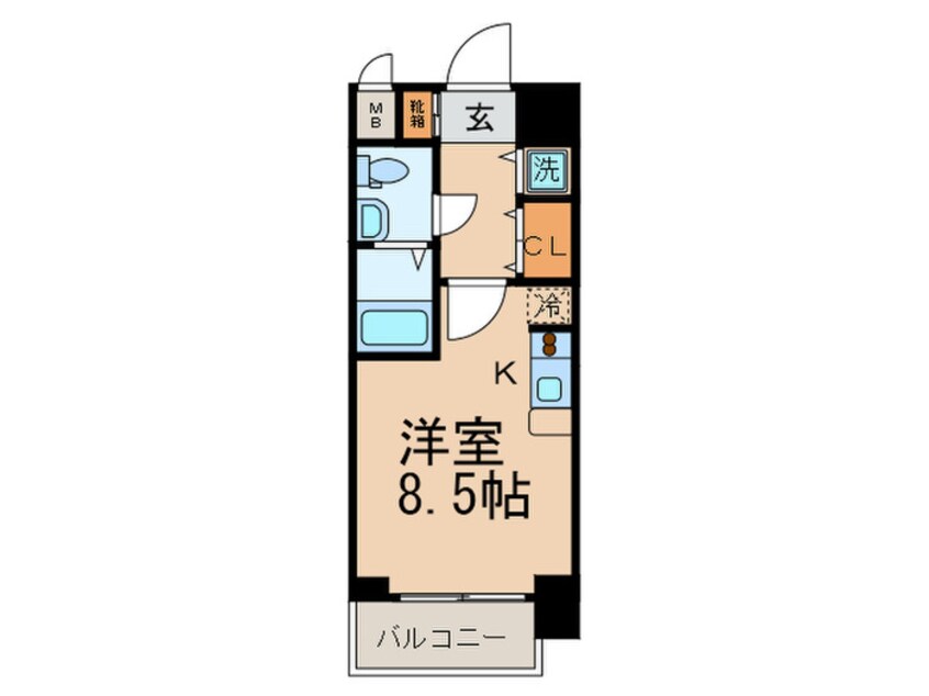 間取図 エスライズ京都河原町(604)