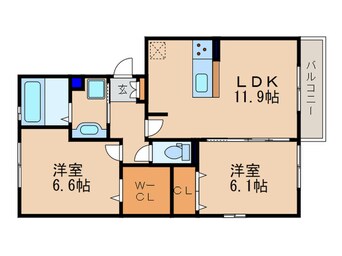 間取図 カルムメゾン　アンソレイェ