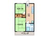 葵ハイツ 2DKの間取り