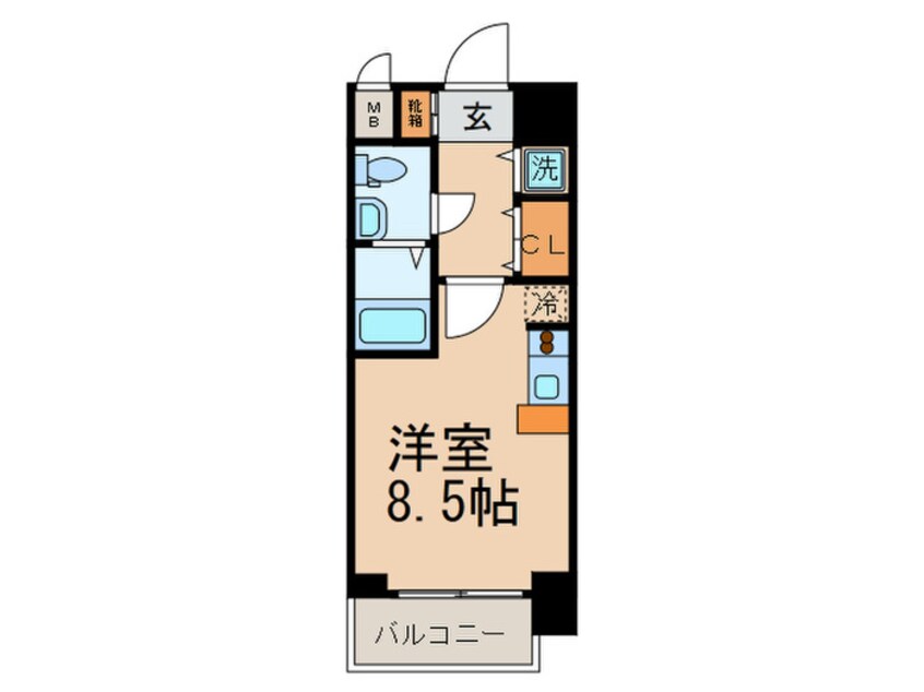 間取図 エスライズ京都河原町(204)