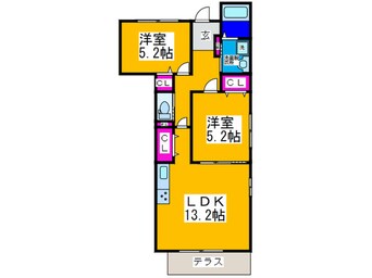 間取図 タケハイツ久宝寺