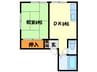 グリーンハイツ山本A棟 1DKの間取り