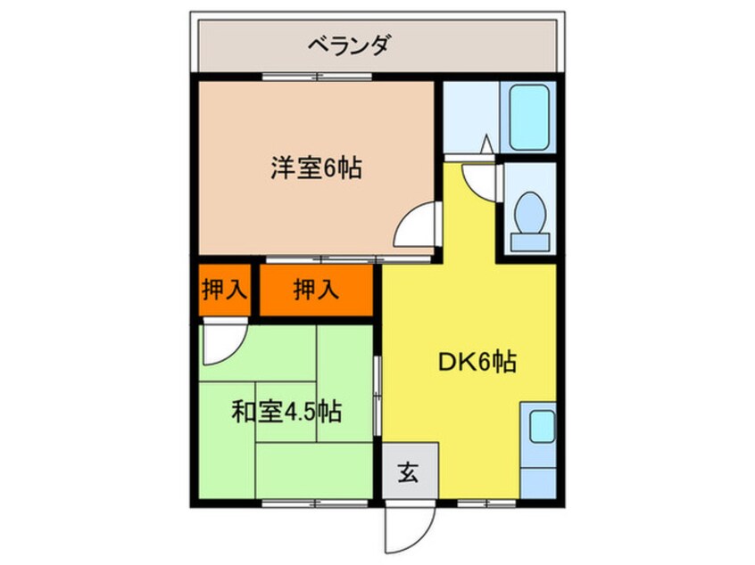 間取図 グリーンハイツ山本A棟