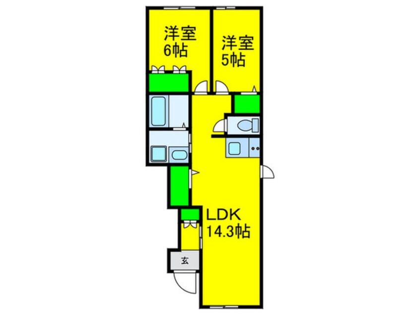 間取図 クレスト霞ヶ丘