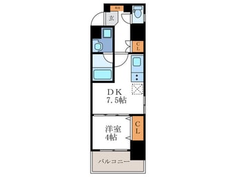 間取図 ベラジオ雅び京都円町駅前(605)