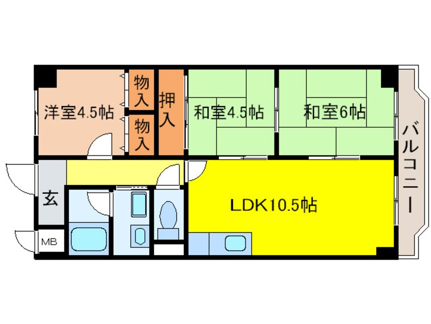 間取図 タウンコート咲久良