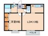 サンライズＭ 1LDKの間取り
