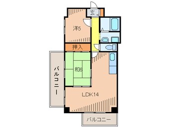 間取図 リバ－サイド中山