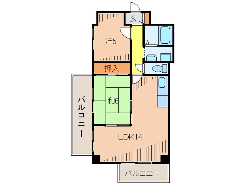 間取図 リバ－サイド中山